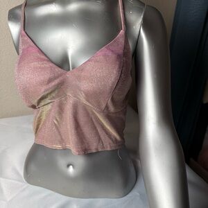 Windsor Pink Shimmer Crop Top